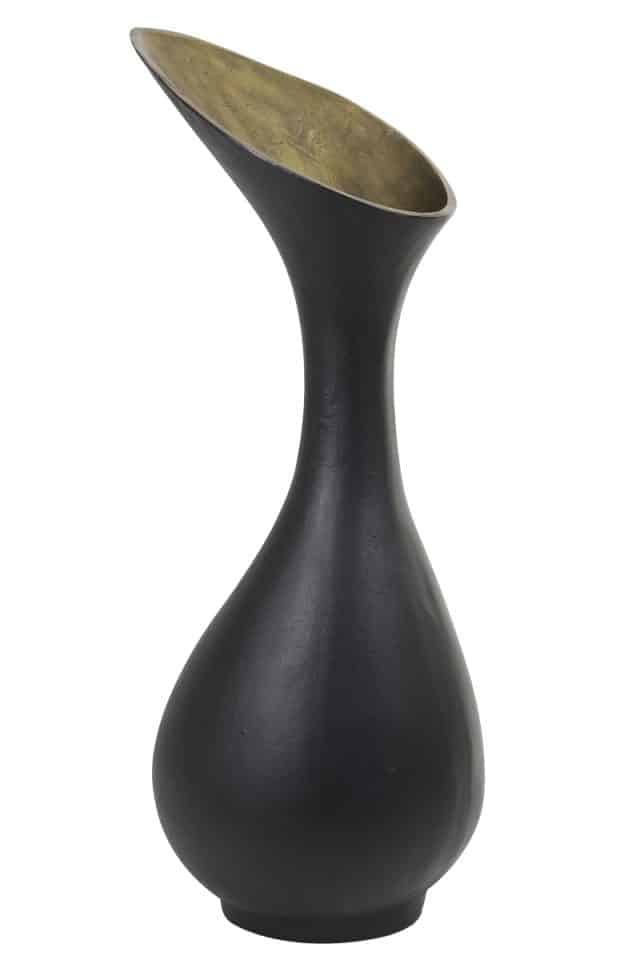 5995012 - Vaas deco 35x26,5x77,5 cm TILIPI mat zwart+brons