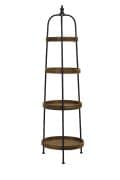 Etagere 4 laags Ø48x167 cm KARSON hout+zwart