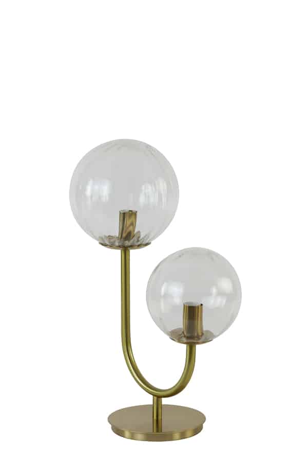 Tafellamp 2L 33x18x43 cm MAGDALA glas helder+goud
