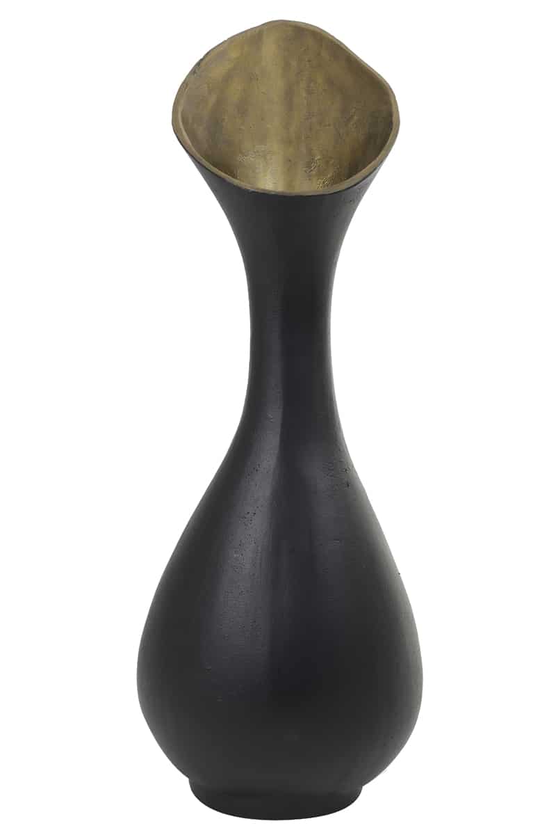 Light Amp Living Vaas Deco 35 215 26 5 215 77 5 Cm Tilipi Mat Zwart Brons