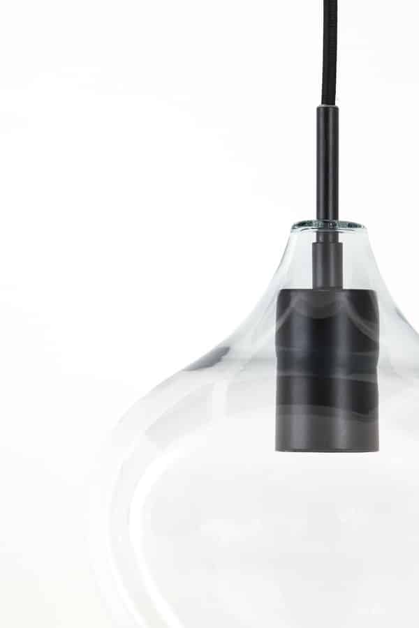 detailfoto Hanglamp 10L 124x35x60 cm RAKEL mat zwart+helder