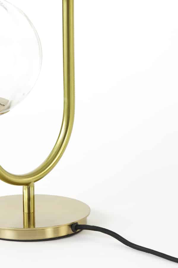 detailfoto Tafellamp 2L 33x18x43 cm MAGDALA glas helder+goud
