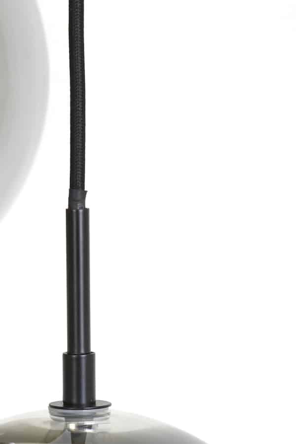 Hanglamp 10L 124x35x120 cm Subar mat zwart+smoke glas