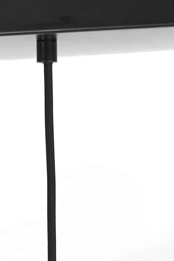 Hanglamp 4L 114x20x120 cm SUBAR mat zwart+smoke glas