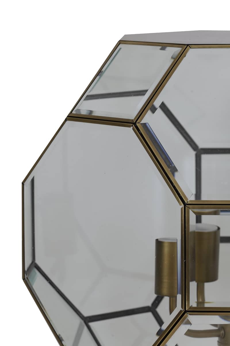 Hanglamp Ø50x53 cm LENNOX brons+glas