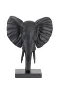 Ornament 38,5x19,5x49 cm Elephant mat zwart
