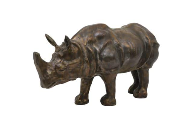 Ornament 53x22x24 cm Rhino antiek brons