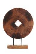 Ornament op voet 30x10x51 cm Bulongo hout bruin