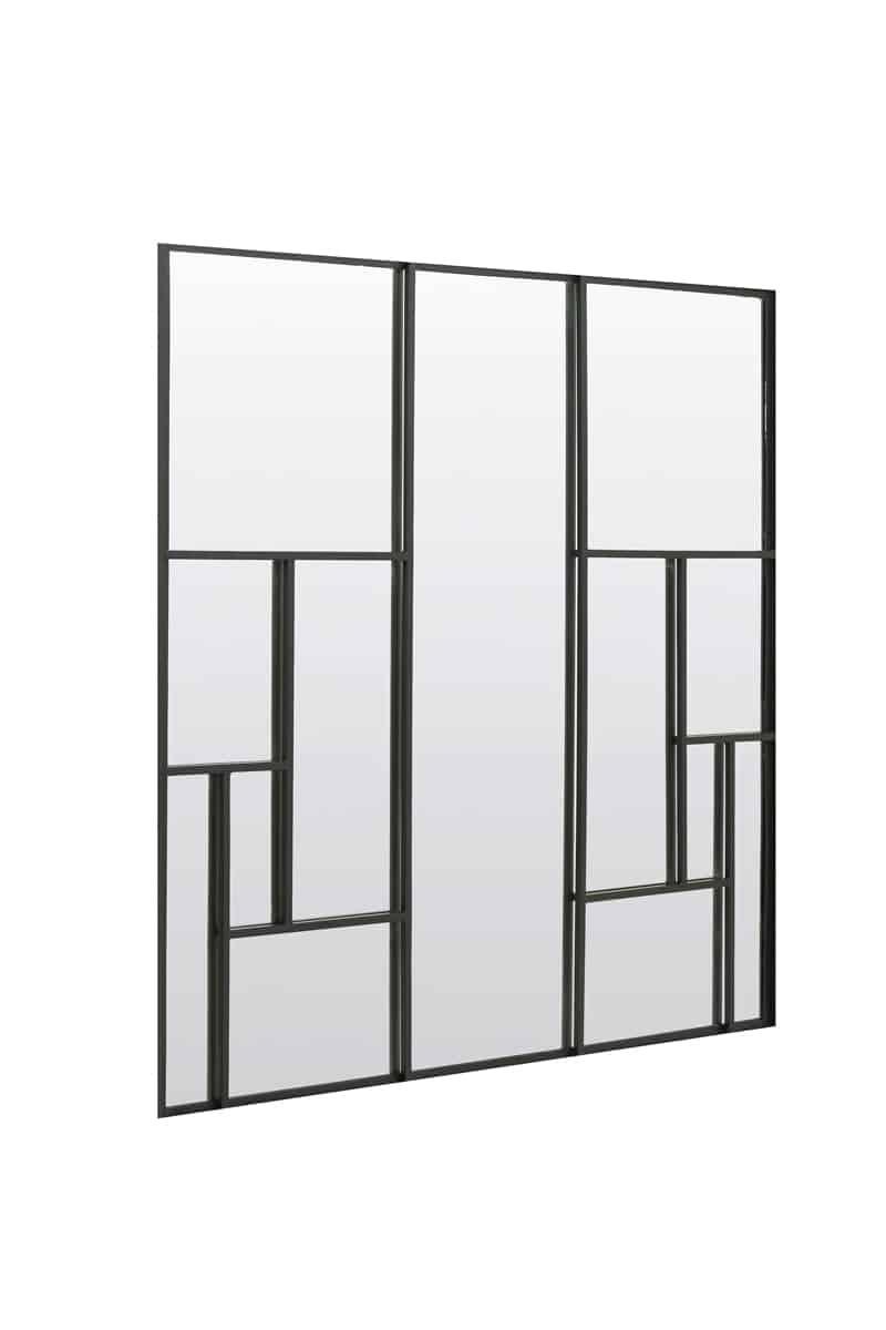 Spiegel 120x3x120 cm Refar mat zwart