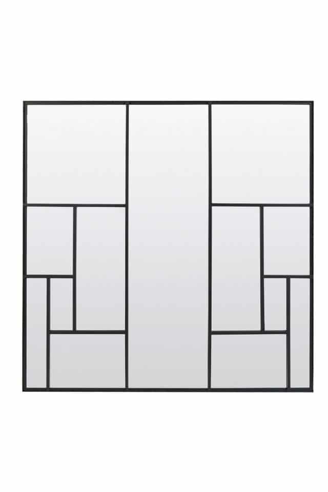 Spiegel 120x3x120 cm Refar mat zwart
