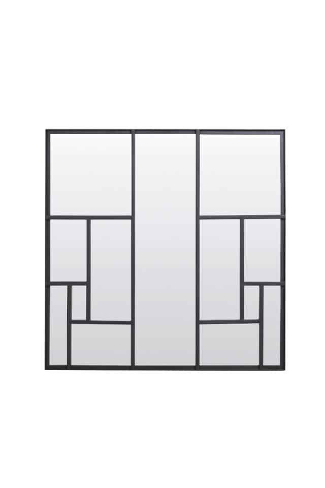 Spiegel 80x2,5x80 cm Refar mat zwart