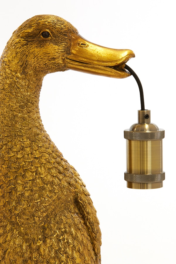 Tafellamp 32x31x65 cm Duck antiek brons