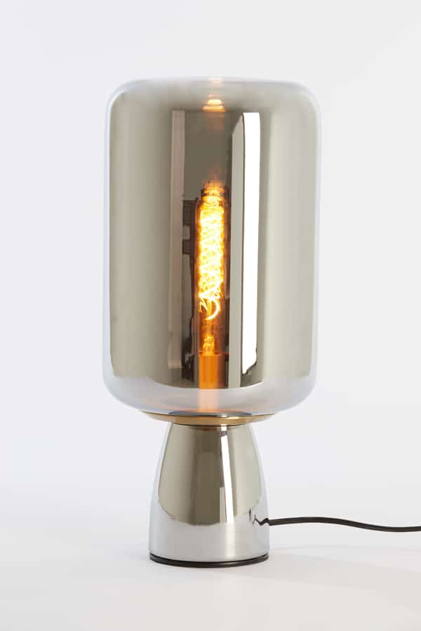 Tafellamp Ø21x45 cm Lotta smoke glas+goud