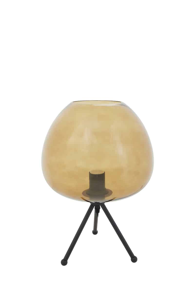 Tafellamp Ø30x43 cm Mayson glas bruin-mat zwart