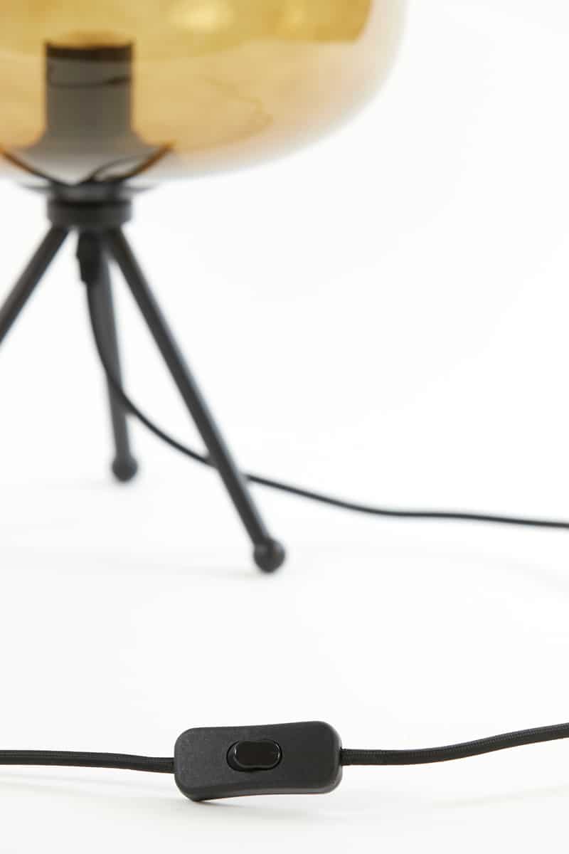 Tafellamp Ø30x43 cm Mayson glas bruin-mat zwart
