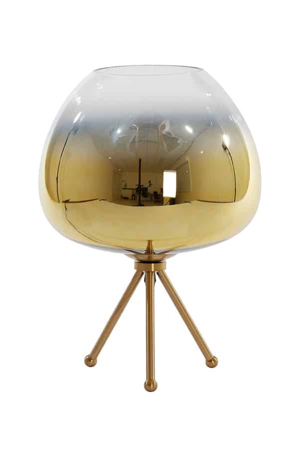Tafellamp Ø30x43 cm Mayson glas goud-helder+goud