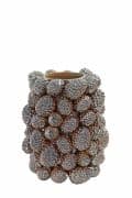 Vaas 26x25x31,5 cm Pinecone keramiek metallic koper