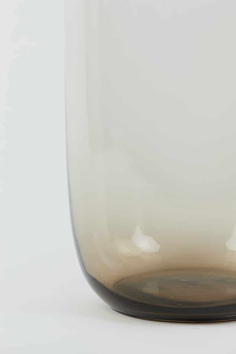 Vaas Ø30x70 cm Keira glas bruin