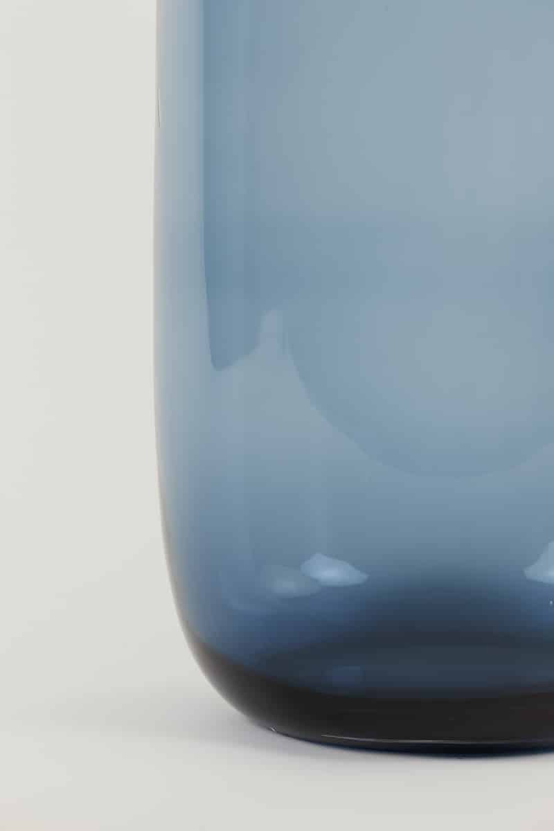 Vaas Ø30x70 cm Keira glas marine blauw