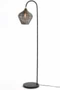 Vloerlamp 35x30x160 cm Alvaro antiek brons+mat zwart