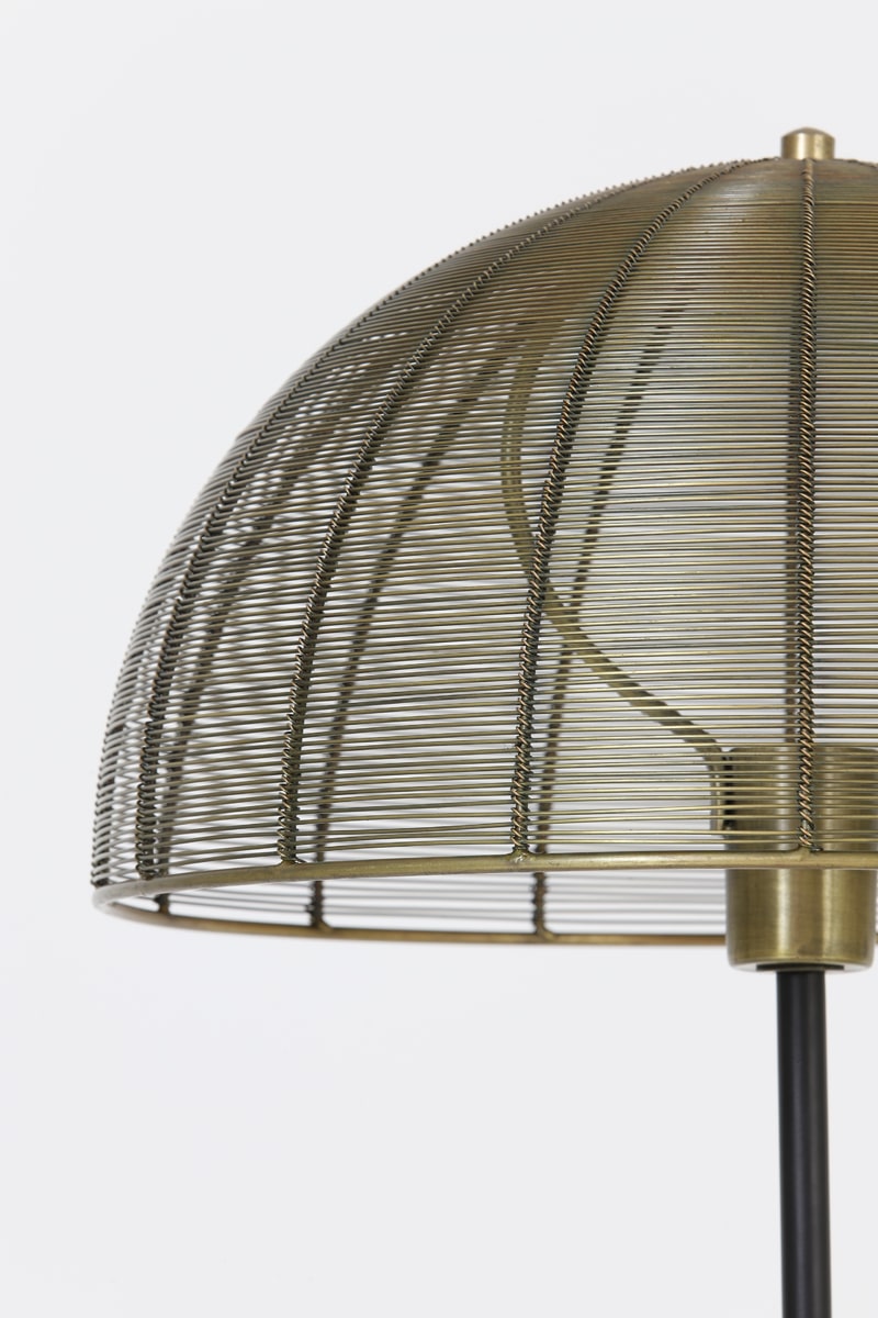 Vloerlamp Ø40x141 cm Klobu antiek brons+mat zwart