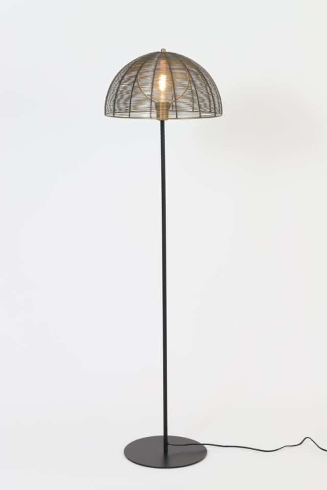 Vloerlamp Ø40x141 cm Klobu antiek brons+mat zwart