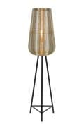 Vloerlamp driepoot Ø37x147 cm Adeta goud+mat zwart