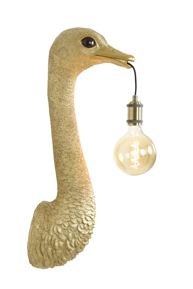 Wandlamp 25x19x72 cm Ostrich goud