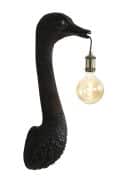 Wandlamp 25x19x72 cm Ostrich mat zwart