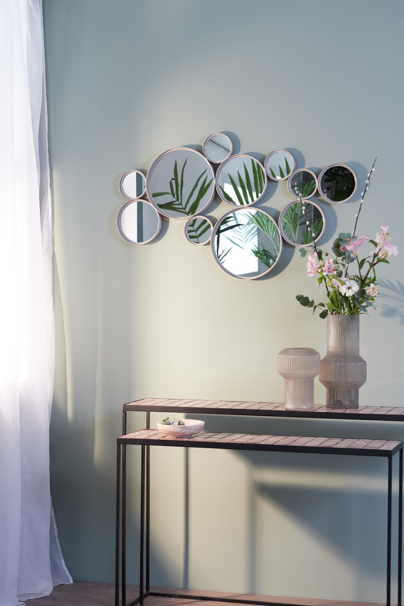 Light Amp Living Spiegel 99 215 3 5 215 57 5 Cm Cielo Cirkels Grijs