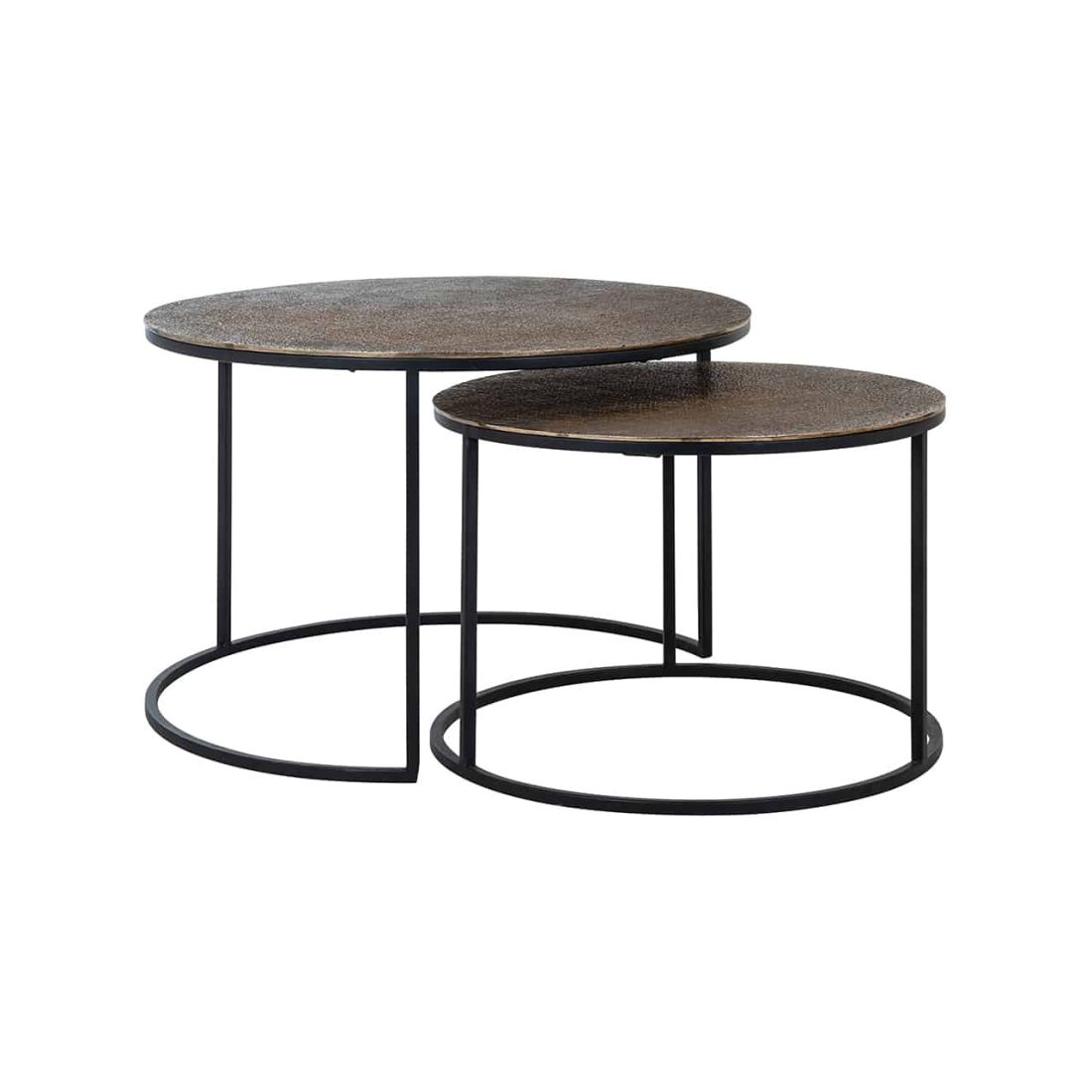 Richmond Interiors Salontafel Arsenio Set Van 2 Aluminium