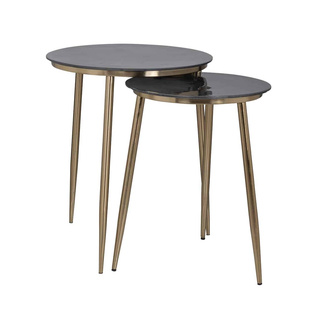 Richmond Interiors Bijzettafel Finley Set Van 2 Aluminium