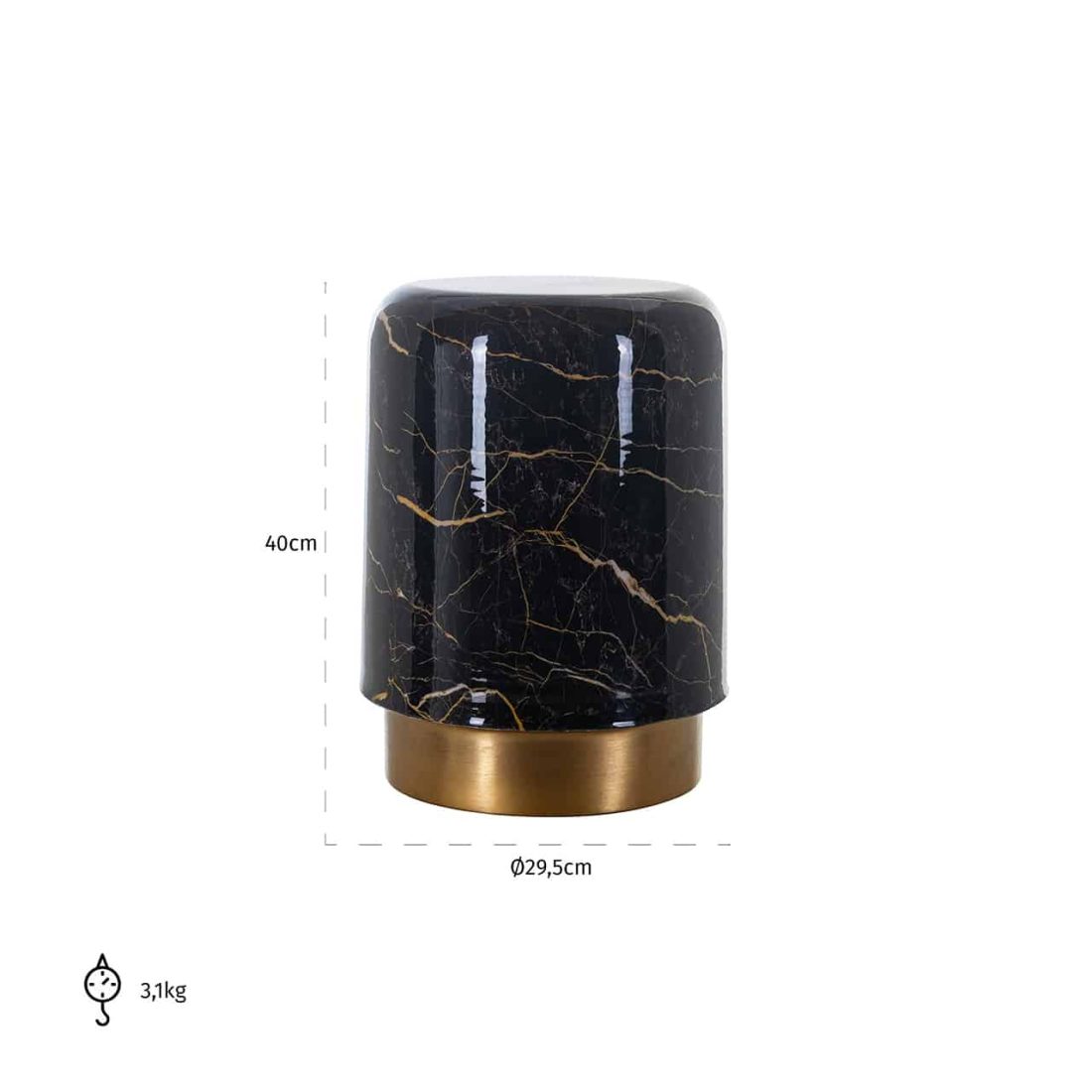 Richmond Interiors Bijzettafel Lilou 29 5 215 29 5 215 40 Cm Metaal