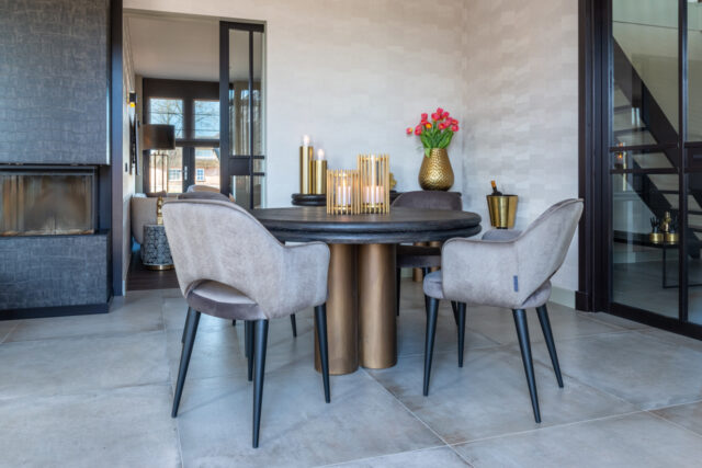 Richmond Interiors eettafel Macaron 130 cm rond eiken