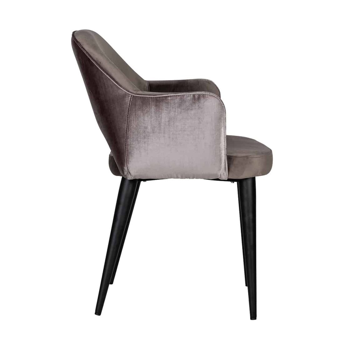 Richmond Interiors Eetkamerstoel Giovanna Met Arm Donkergrijs