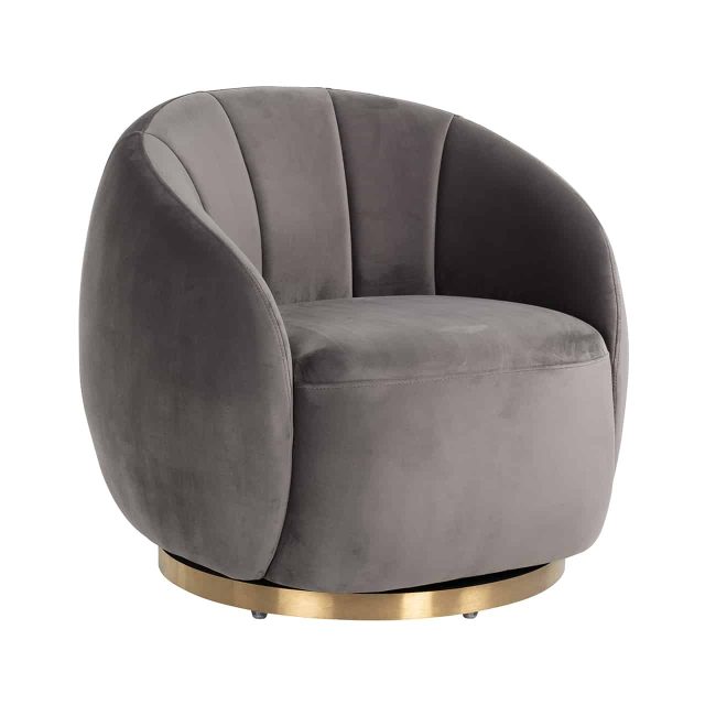 Richmond Interiors Draaifauteuil Jago Grijs