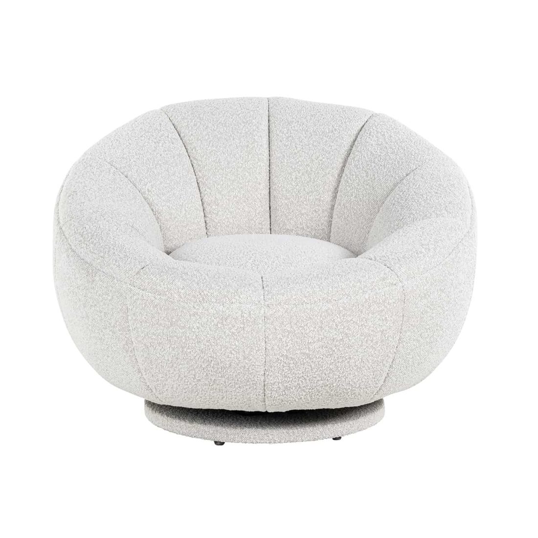 Richmond Interiors Draaifauteuil Kendall Boucl Wit