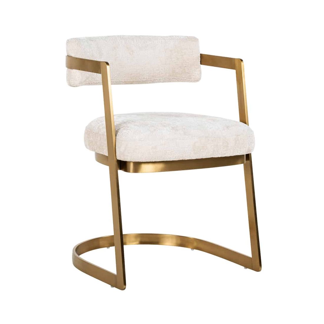 Richmond Interiors Eetkamerstoel Jordan Met Arm Wit