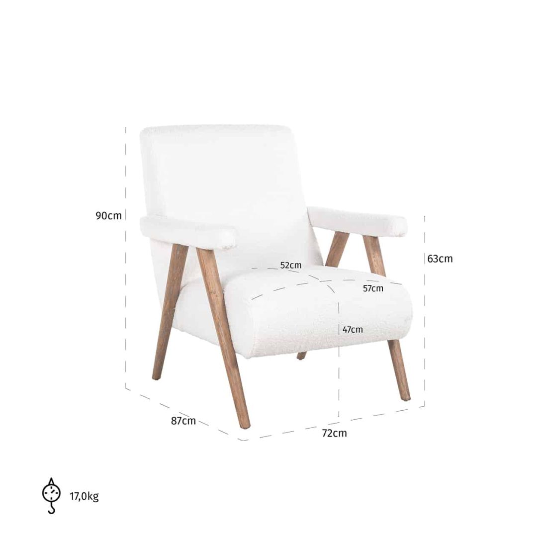 Richmond Interiors Fauteuil Bono Wit