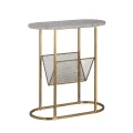 Richmond Interiors bijzettafel Tracey 60x30x66,5 cm marmer