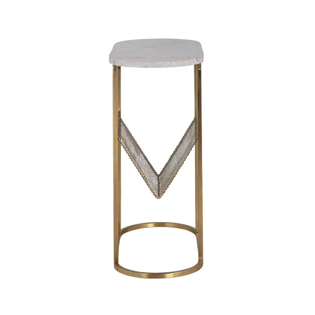 Richmond Interiors bijzettafel Tracey 60x30x66,5 cm marmer