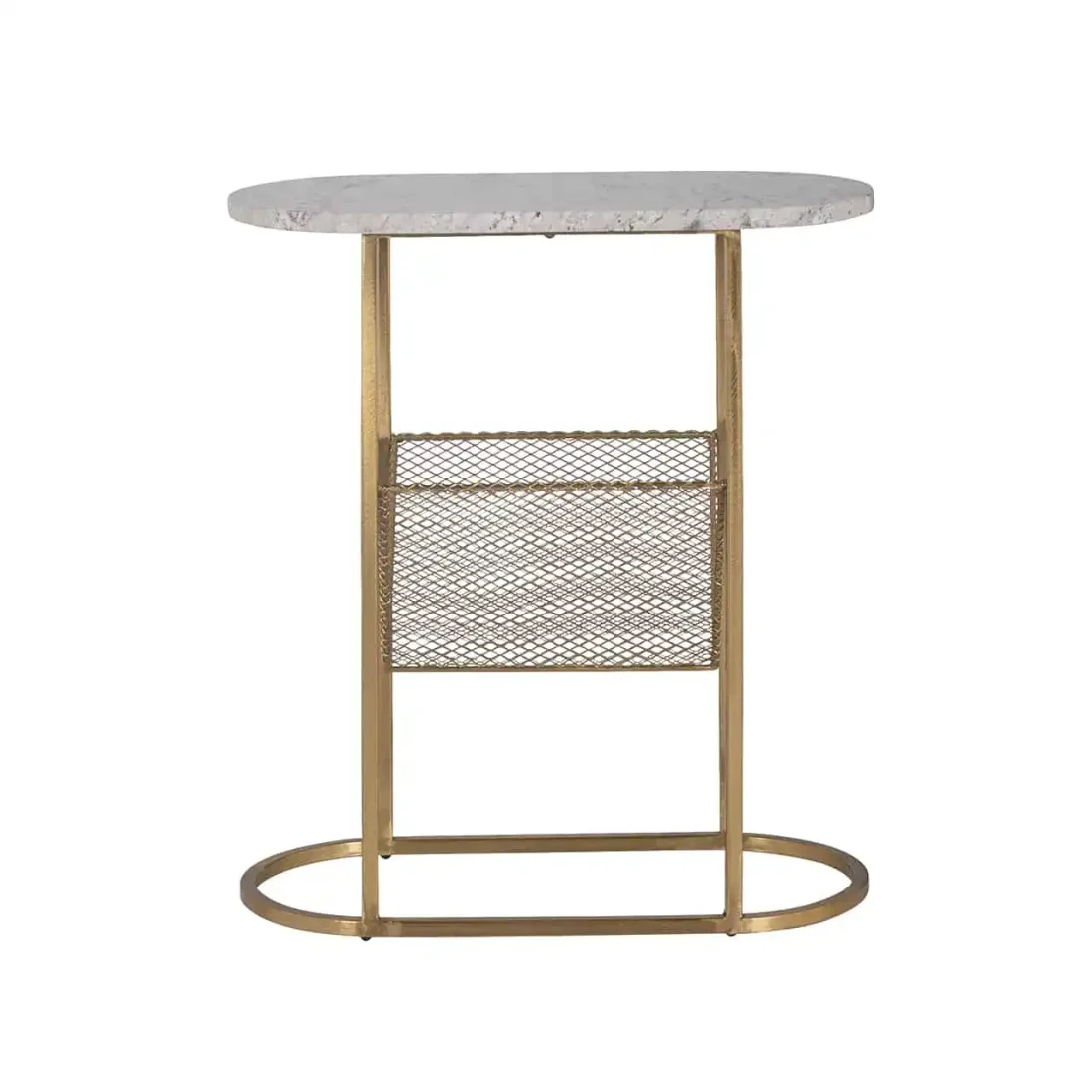 Richmond Interiors bijzettafel Tracey 60x30x66,5 cm marmer