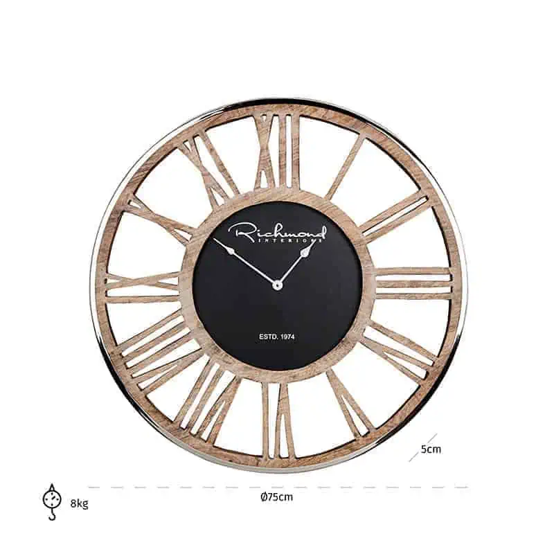 Richmond Interiors klok Johnson 75 cm bruin