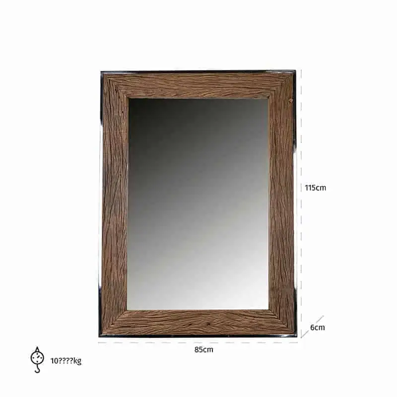 Richmond Interiors spiegel Kensington 85x6x115 cm gerecycled hout