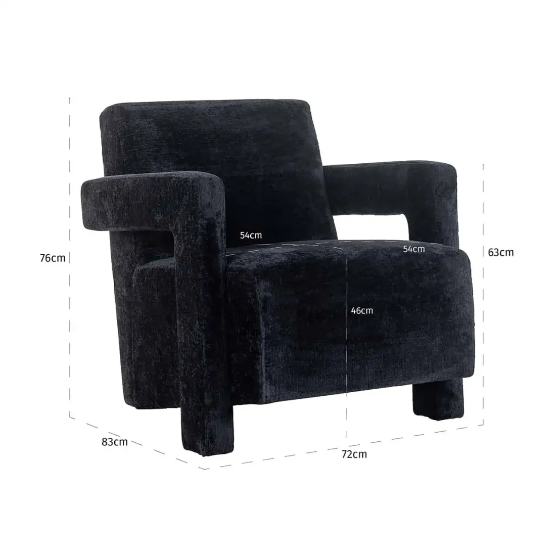 Richmond Interiors fauteuil Devanto zwart