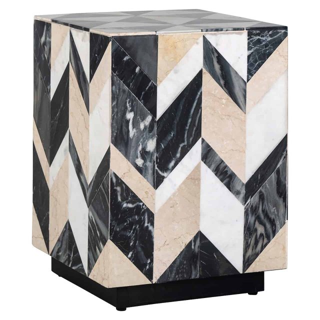 Richmond Interiors bijzettafel Rostelli 40x40x55 cm marmer