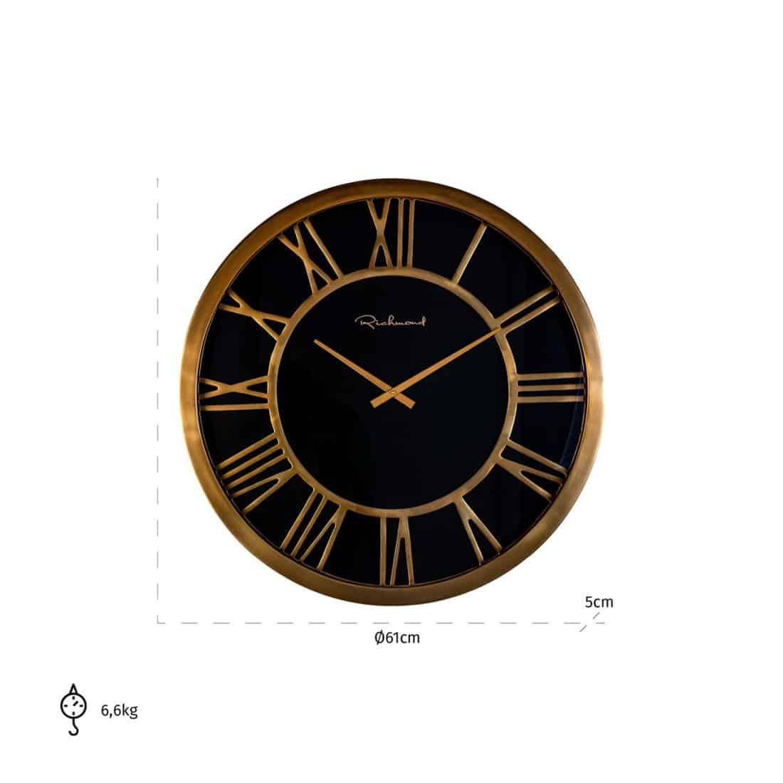 Richmond Interiors klok Ø61 cm Denver goud