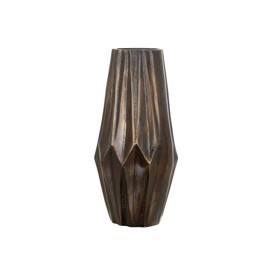 Richmond Interiors vaas Ø14x32 cm aluminium brons