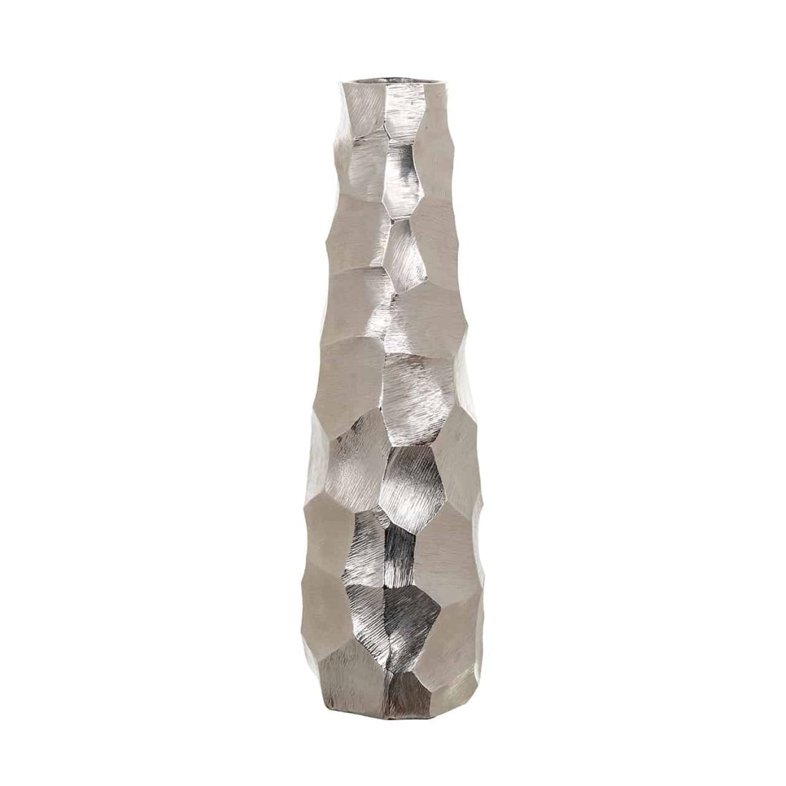 Richmond Interiors vaas Ø14,5x48,5 cm Callisto small aluminium zilver