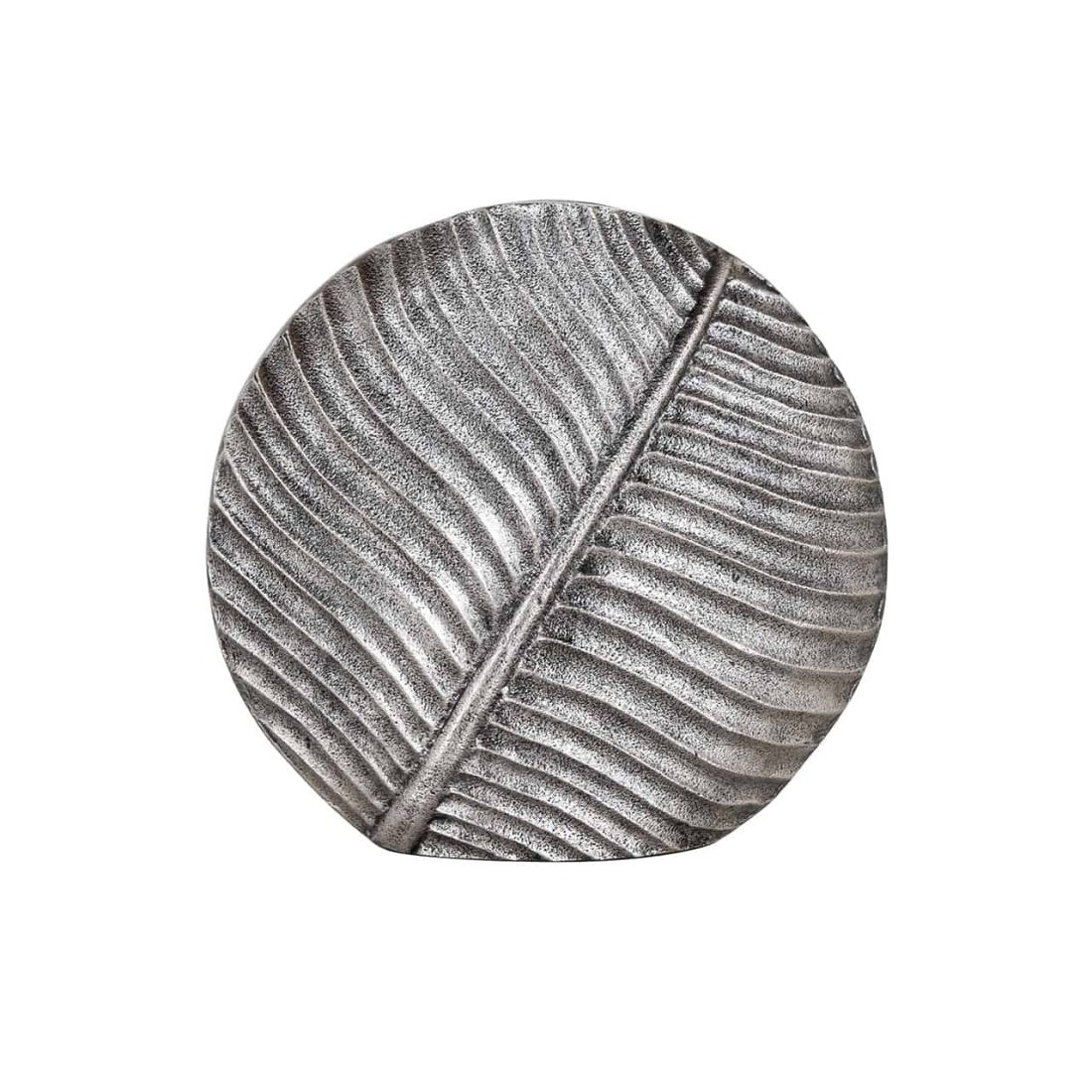 Richmond Interiors vaas 26x7x24,5 cm Shelena aluminium zilver